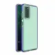 Spring Case clear TPU gel protective cover with colorful frame for Samsung Galaxy A72 4G dark blue