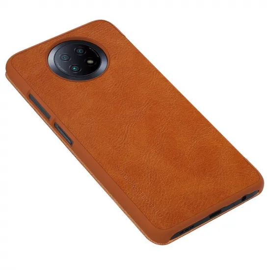 Nillkin Qin leather holster case for Xiaomi Redmi Note 9T 5G brown