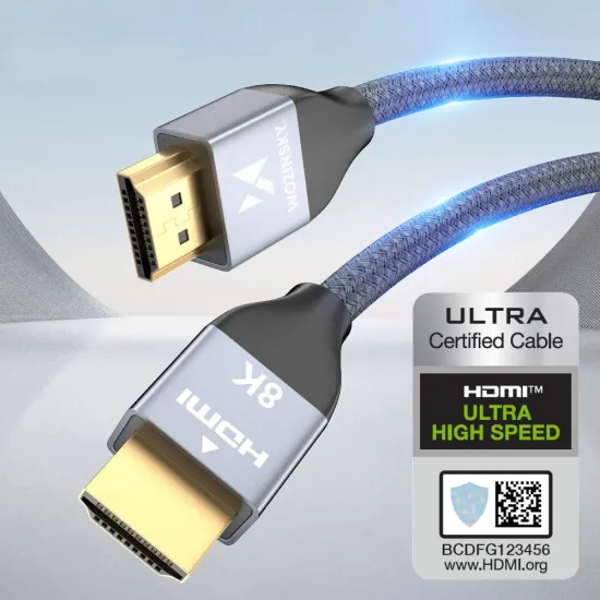 Wozinsky cable HDMI 2.1 8K 60 Hz 48 Gbps / 4K 120 Hz / 2K 144 Hz 1 m Silver (WHDMI-10)