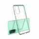 Spring Case clear TPU gel protective cover with colorful frame for Samsung Galaxy A02s EU black