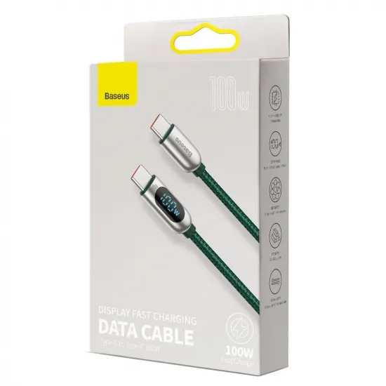 Baseus CATSK-B06 USB-C - USB-C PD cable 100W 5A 480Mb/s 1m - green