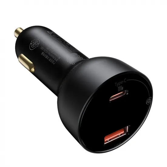 Baseus Superme fast car charger USB / USB Type C 100W PPS Quick Charge Power Delivery + USB cable Type C 100W (20V/5A) 1m black (TZCCZX-01)