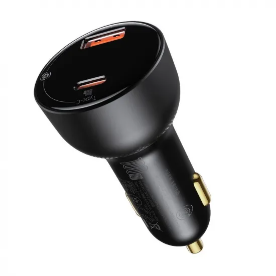 Baseus Superme fast car charger USB / USB Type C 100W PPS Quick Charge Power Delivery + USB cable Type C 100W (20V/5A) 1m black (TZCCZX-01)