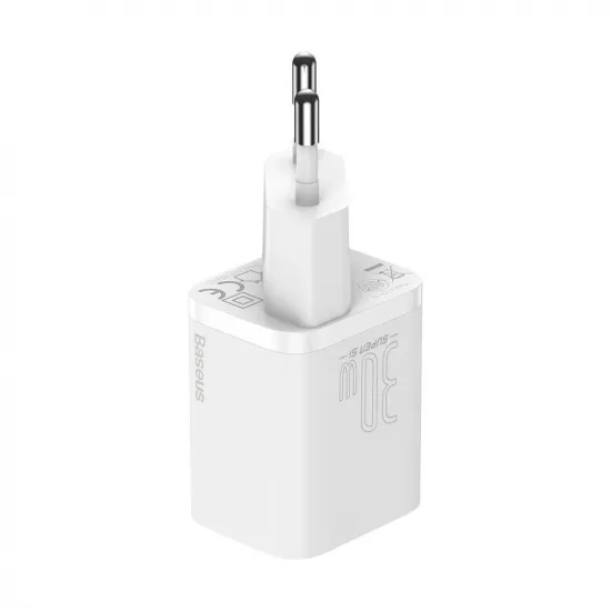 Baseus Super Si 1C fast charger USB Type C 30W Power Delivery Quick Charge white (CCSUP-J02)