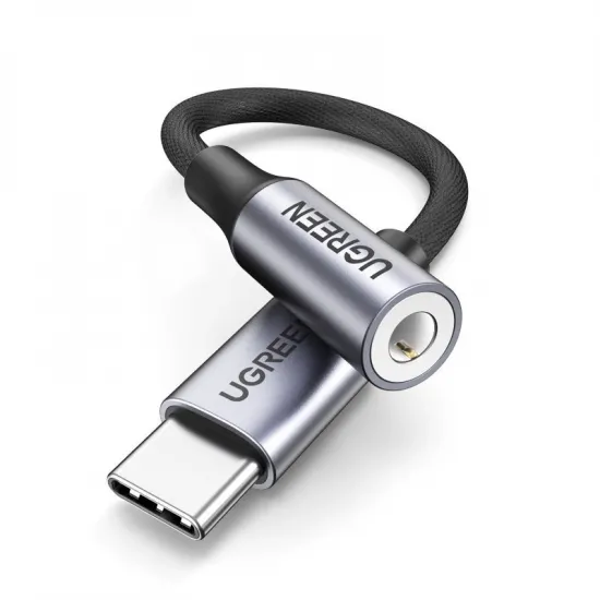 Ugreen Headphone Adapter 3.5mm Mini Jack to USB Type C 10cm Black (AV161 50631)