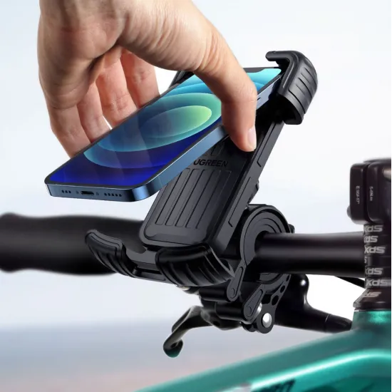 Ugreen universal bike phone holder for bicycle motorcycle handlebar black (LP494 black)