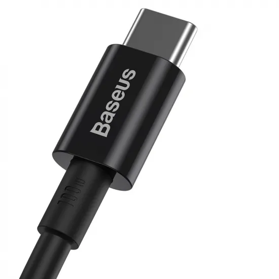 Baseus Superior Cable Cord USB Type C - USB Type C Quick Charge / Power Delivery / FCP 100W 5A 20V 1m black (CATYS-B01)