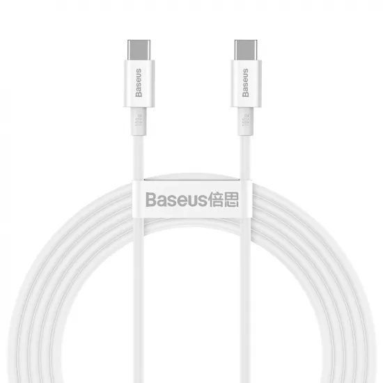 Baseus CATYS-C02 USB-C - USB-C PD QC FCP cable 100W 5A 2m - white