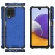 Honeycomb Case armor cover with TPU Bumper for Samsung Galaxy A22 4G blue