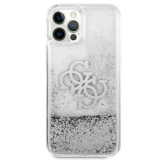 Guess GUHCP12LLG4GSI iPhone 12 Pro Max 6,7&quot; Silber/Silber Hardcase 4G Big Liquid Glitter