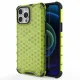 Honeycomb Case armor cover with TPU Bumper for iPhone 13 Pro Max green