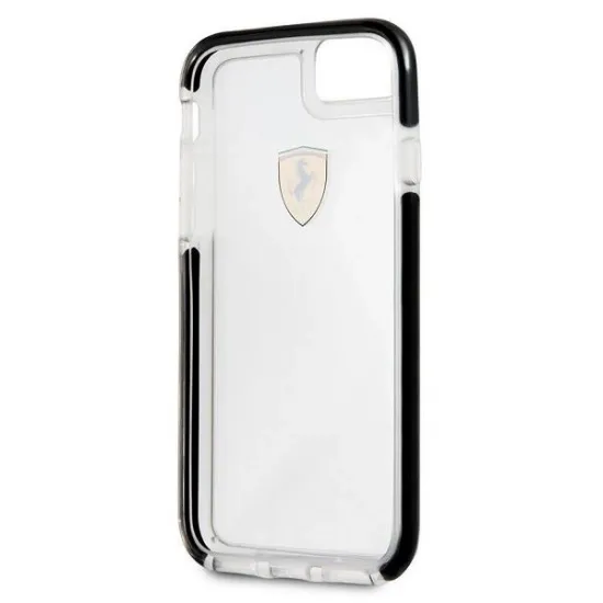 Ferrari Hardcase FEGLHCP7BK iPhone 7/8 SE 2020 / SE 2022 Stoßfest transparent schwarz
