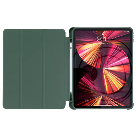 Stand Tablet Case Smart Cover case for iPad Pro 12.9 &#39;&#39; 2021 with stand function green