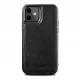 iCarer Leather Oil Wax case covered with natural leather for iPhone 12 mini black (ALI1204-BK)