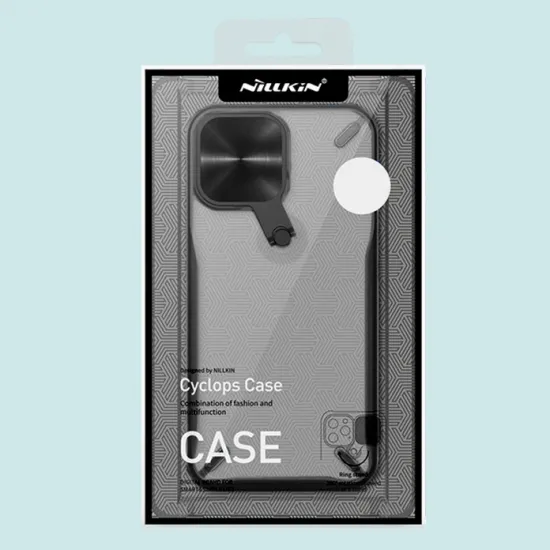 Nillkin Cyclops Case durable case with camera cover and foldable stand iPhone 13 Pro black