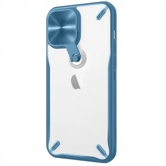 Nillkin Cyclops Case durable case with camera cover and foldable stand for iPhone 13 Pro Max blue