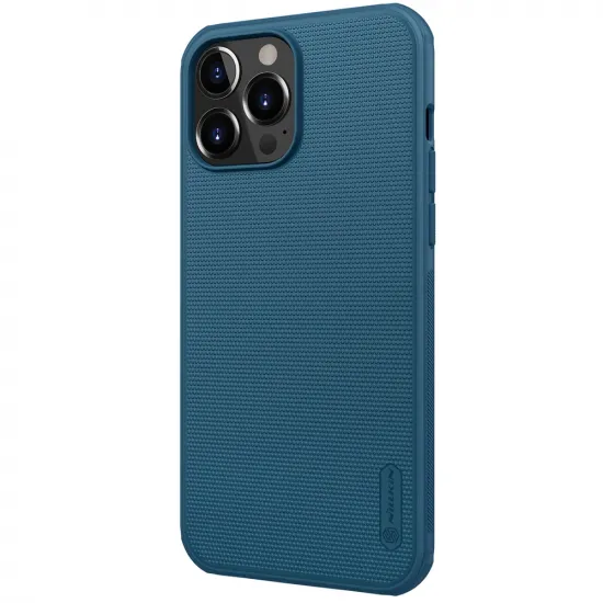 Nillkin Super Frosted Shield verstärkte Hülle, Cover für iPhone 13 Pro Max, blau