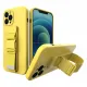 Rope case gel case with a chain lanyard bag lanyard iPhone 12 mini yellow