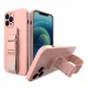 Rope case Gel Case with Chain Lanyard Handbag Lanyard Xiaomi Poco X3 NFC Pink