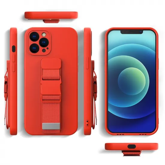 Seiltasche Gel Lanyard Cover Handtasche Lanyard Xiaomi Redmi Note 9 Pro / Redmi Note 9S Gelb
