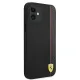 Ferrari FESAXHCP12SBK iPhone 12 mini 5.4&quot; black/black hardcase On Track Carbon Stripe