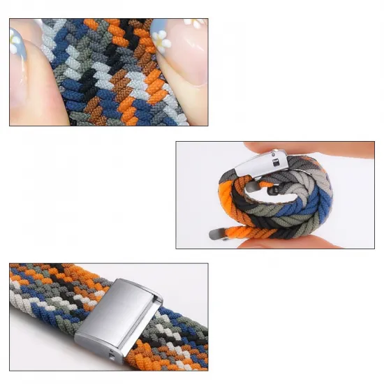 Strap Fabric Band for Watch 9 / 8 / 7 / 6 / SE / 5 / 4 / 3 / 2 (41mm / 40mm / 38mm) Braided Fabric Strap Watch Bracelet Pattern 1