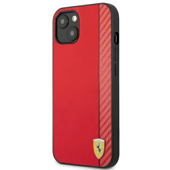 Ferrari FESAXHCP13MRE iPhone 13 6.1&quot; red/red hardcase On Track Carbon Stripe