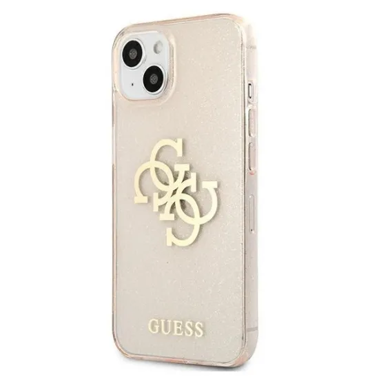 Guess GUHCP13SPCUGL4GGO iPhone 13 mini 5.4&quot; gold/gold hard case Glitter 4G Big Logo