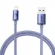 Baseus Crystal Shine Series cable USB cable for fast charging and data transfer USB Type A - Lightning 2.4A 1.2m purple (CAJY000005)