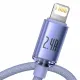 Baseus Crystal Shine Series cable USB cable for fast charging and data transfer USB Type A - Lightning 2.4A 2m purple (CAJY000105)