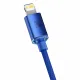 Baseus Crystal Shine Series cable USB cable for fast charging and data transfer USB Type C - Lightning 20W 1.2m blue (CAJY000203)