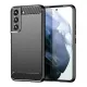 Carbon Case Flexible TPU Hülle für Samsung Galaxy S22+ (S22 Plus) schwarz