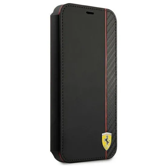 Ferrari FESAXFLBKP13SBK iPhone 13 mini 5.4&quot; black/black book On Track Carbon Stripe
