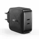 Ugreen wall charger 2x USB Type C 66W Power Delivery 3.0 Quick Charge 4.0+ black (CD216)