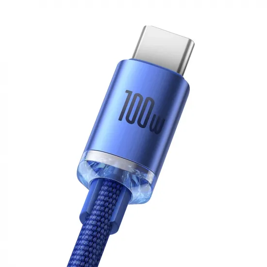 Baseus Crystal Shine Series cable USB cable for fast charging and data transfer USB Type A - USB Type C 100W 1.2m blue (CAJY000403)