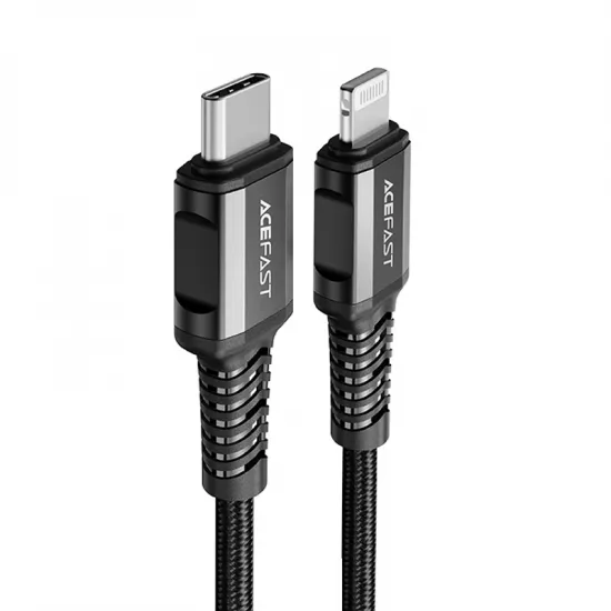 Acefast cable MFI USB Type C - Lightning 1.2m, 30W, 3A black (C1-01 black)