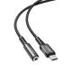 Acefast audio cable USB Type C - 3.5mm mini jack (female) 18cm, DAC, AUX black (C1-07 black)