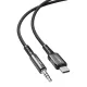 Acefast Audiokabel USB Typ C - 3,5 mm Miniklinke (männlich) 1,2 m, AUX schwarz (C1-08 schwarz)