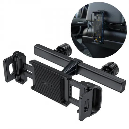 Acefast car headrest holder for phone and tablet (135-230mm wide) black (D8 black)