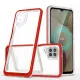 Clear 3in1 Case for Samsung Galaxy A12 5G Frame Gel Cover Red