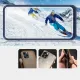 Klare 3in1 Hülle für Samsung Galaxy A32 4G Frame Gel Cover Blau