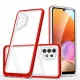 Klare 3in1 Hülle für Samsung Galaxy A72 4G Frame Gel Cover Rot