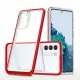 Clear 3in1 Case for Samsung Galaxy S22 Frame Gel Cover Red