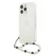 Guess GUHCP13LKPSWH iPhone 13 Pro / 13 6.1&quot; Transparent Hardcase White Pearl