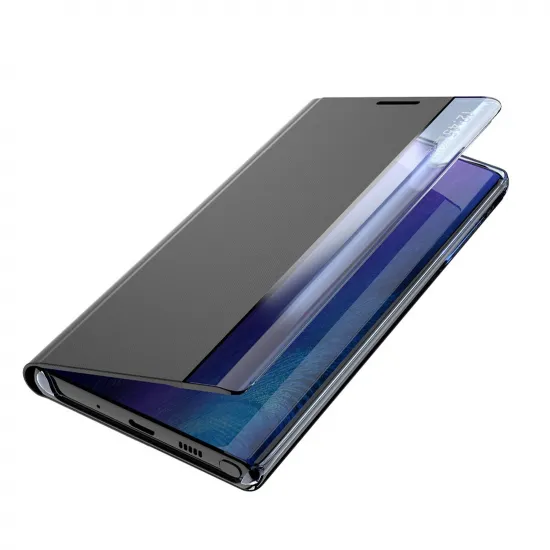 Neues Sleep Case Cover mit Flip-Funktion für den Ständer für Samsung Galaxy S22 Ultra blau