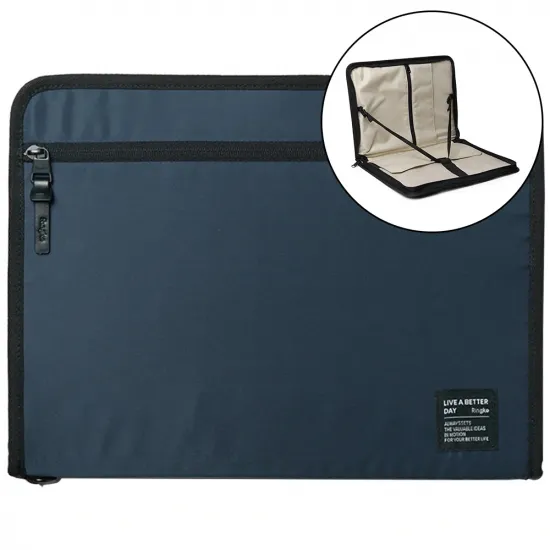 Ringke Smart Zip Pouch for a laptop up to 13&quot; with a stand - navy blue