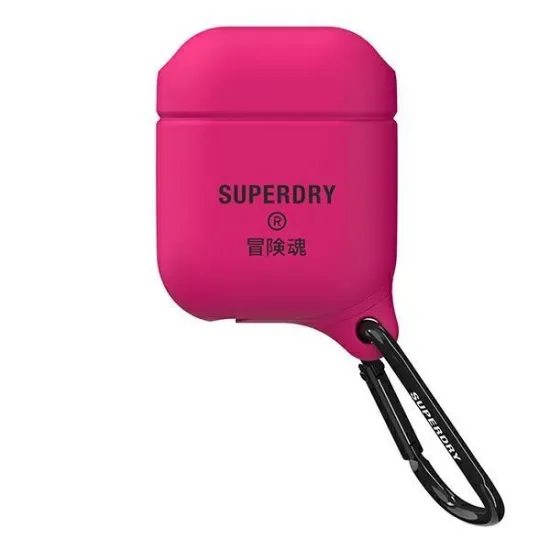SuperDry AirPods Cover Waterproof różowy /pink