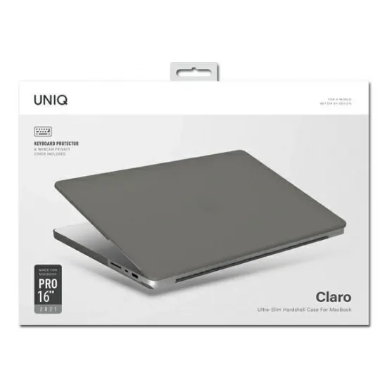UNIQ etui Claro MacBook Pro 16" (2021) przezroczysty szary/smoke matt grey