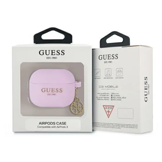 Guess GUA3LSC4EU AirPods 3 cover purple/purple Charm 4G Collection