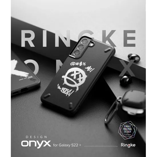 Ringke Onyx Design Durable Cover Case for Samsung Galaxy S22 + (S22 Plus) black (X) ()